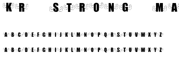KR Strong Man font